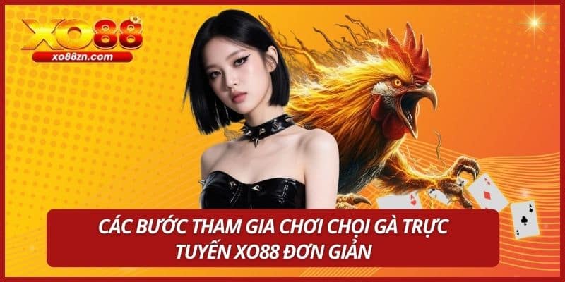 Các bước tham gia chơi chọi gà trực tuyến XO88 đơn giản